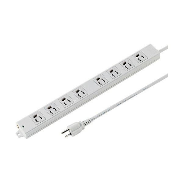 （まとめ）サンワサプライ 工事物件タップ 3P・8個口 5m TAP-KS8-5 1個(×5セット)