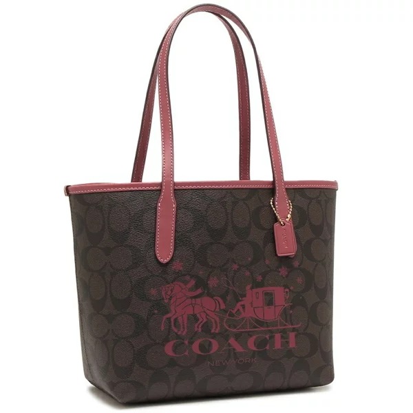 アウトレット トートバッグ ミニ シティ トート ホース アンド スレイ ブラウン ピンク レディース CM183 IMWA0 23,850円