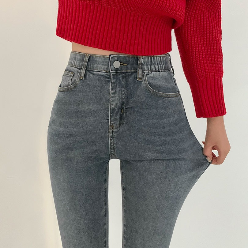 韓国の女性ファッション / [ハイウエスト] もちもちデニムフレアパンツ pt1232