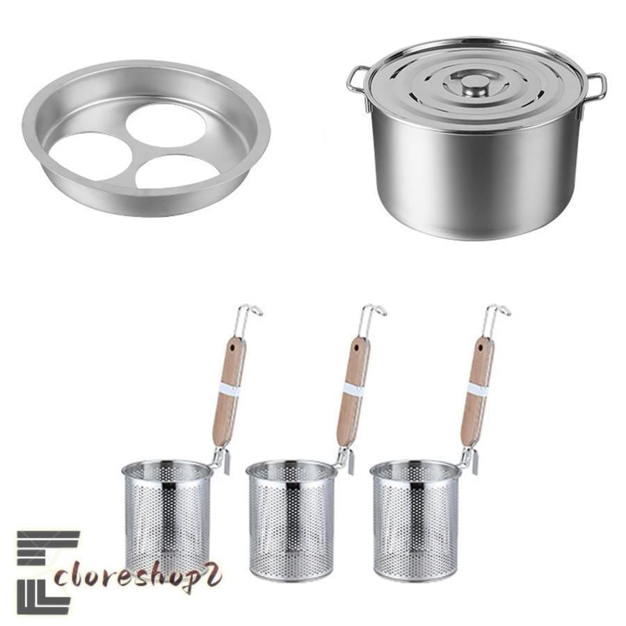 即納ありパスタ鍋 鍋 麺茹で そうめん 器 茹麺鍋セット ステンレス カレー鍋 おでんです鍋 煮込み料理 深型 ステンレス製 水切り そばゆで釜 フック付 HIガス対応