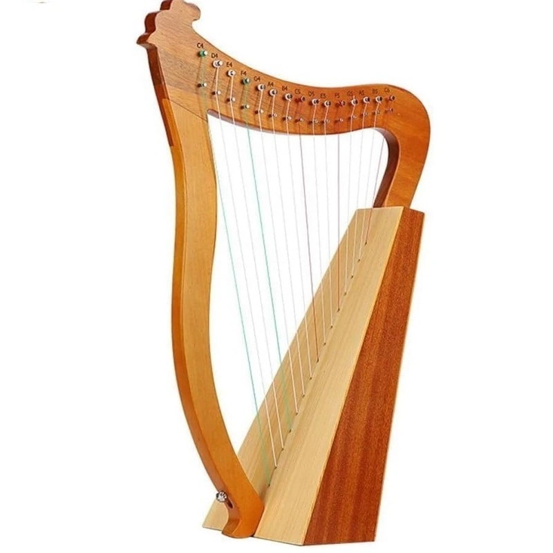[お勧め商品]木製竪琴 アイリッシュハープ 15 弦 手作り ハープ チューニングレンチ ハープ弦付き 音楽愛好家 初心者 子供 大人用