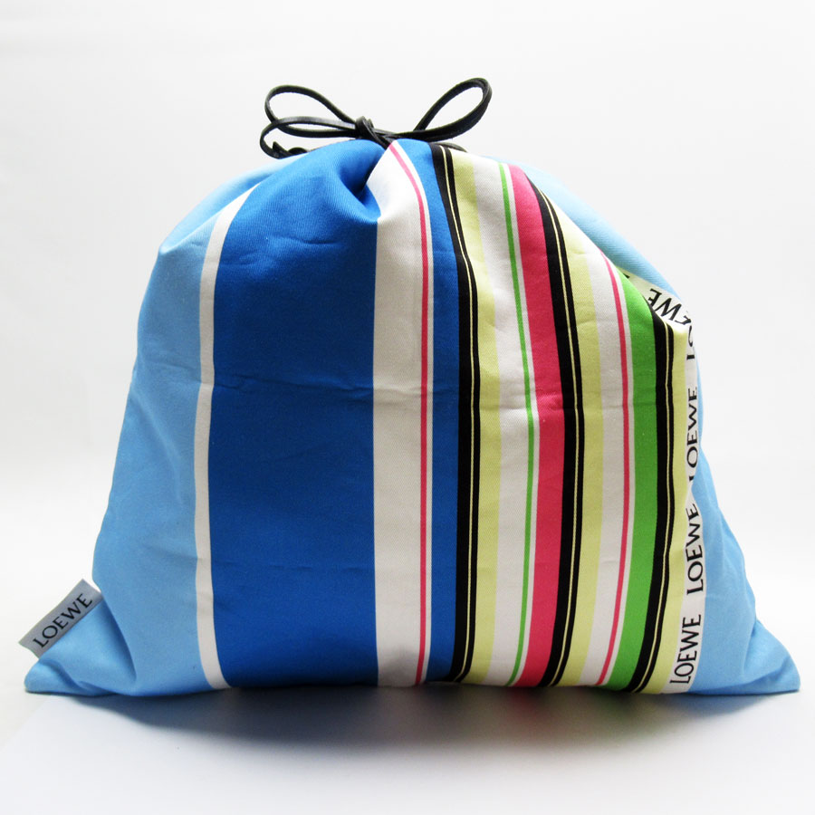 巾着バッグ 巾着ポーチ DRAWSTRING POUCH コットン ブルー系 レディース g3887i