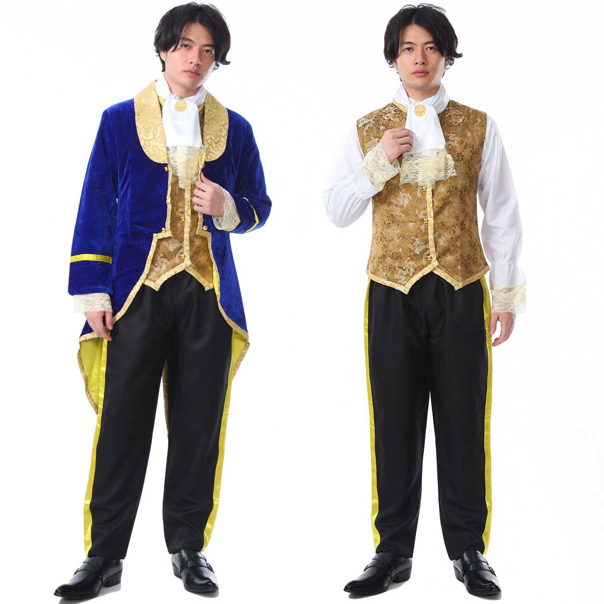 【高品質本格フルセット】美女と野獣 野獣 メンズ 王子 王様 男性 男 大人 コスプレ アダム王子 コスチューム 衣装 本格的 ハロウィン クリスマス Dハロ 上下セット【全国・最強配送即納】