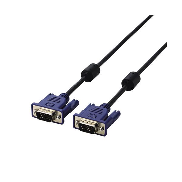 (まとめ) エレコム ディスプレイケーブルミニD-Sub15pinオス 5.0m CAC-50BK 1本 (×10セット)