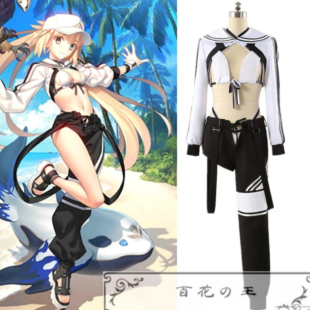 Fate/Grand Order サーヴァントサマーフェスティバル2023 アルトリアキャスター(バーサーカー)ピックアップ召喚 水着 コスプレ衣装 コスチューム ハロウィン 変装 仮装期間限定30％コスチューム一式