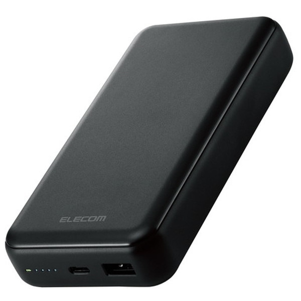 DE-C34-20000BK モバイルバッテリー 20000mAh 大容量 PD 20W 入力 (Type-C ×1) 出力 (Type-C ×1 USB-A ×1) ブラック メーカー直送