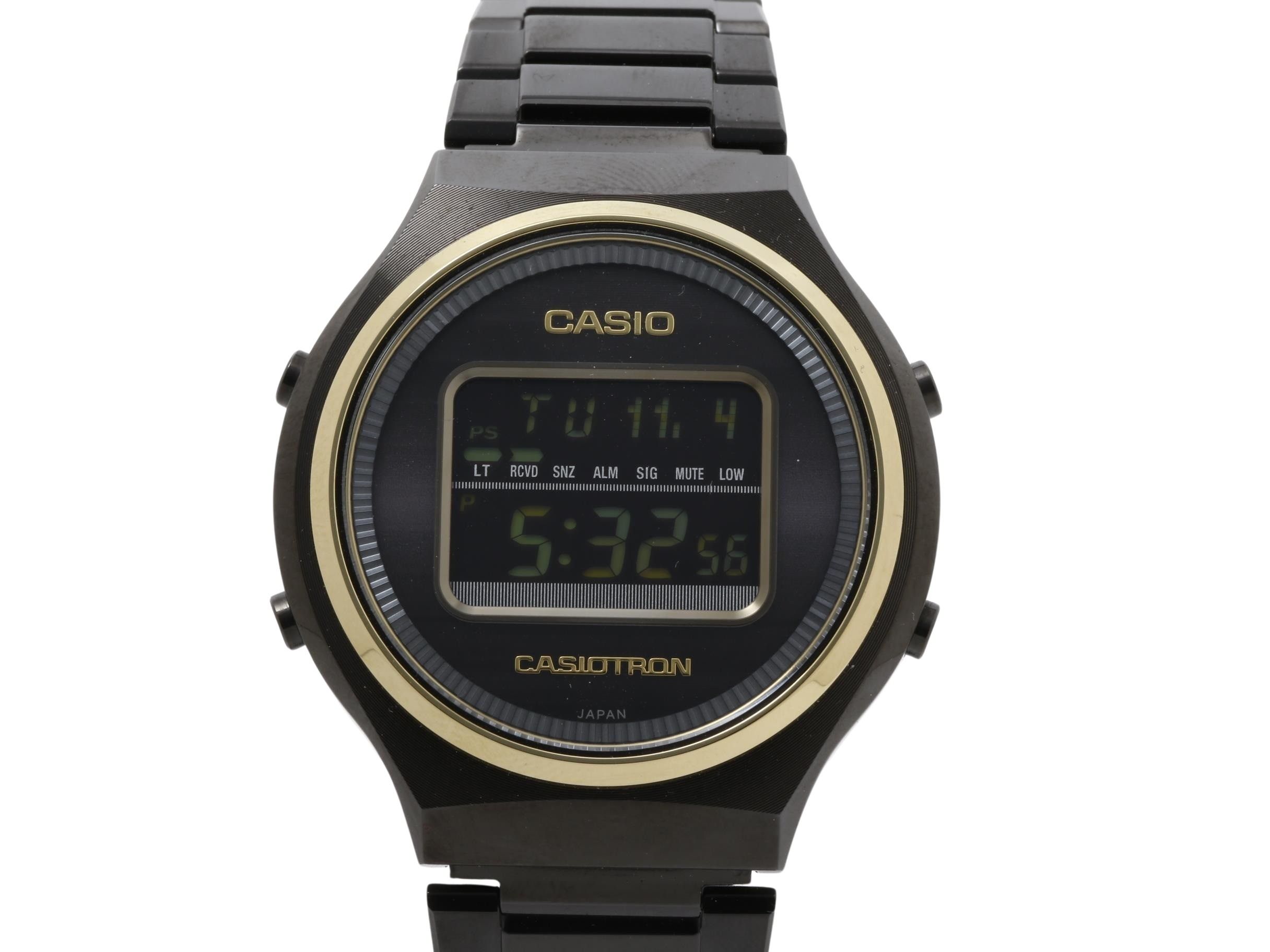 腕時計 カシオトロン SS TRN-50ZE-1AJR カシオウオッチ50周年記念モデル デジタル ブラック ゴールド メンズ時計 メンズウォッチ 高級 ブランド スポーツ【本物保証】