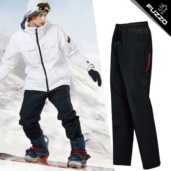 サーモシェル タスラン フィルムコーティング ボード/スキー 長ズボン FZ915-3 ブラックレッド_新