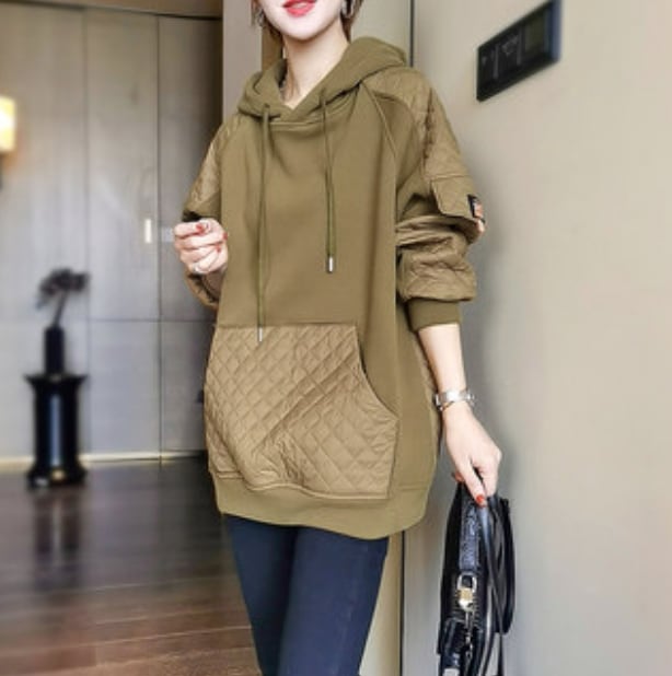 トップス フーディー 袖あり 長袖 大人 可愛い レディース 個性的 きれいめ シンプル カジュアル 上品 おしゃれ 主役級 存在感 春 秋 冬 10代 20代 ポケット 学生 ママ ブラウン 8,953円