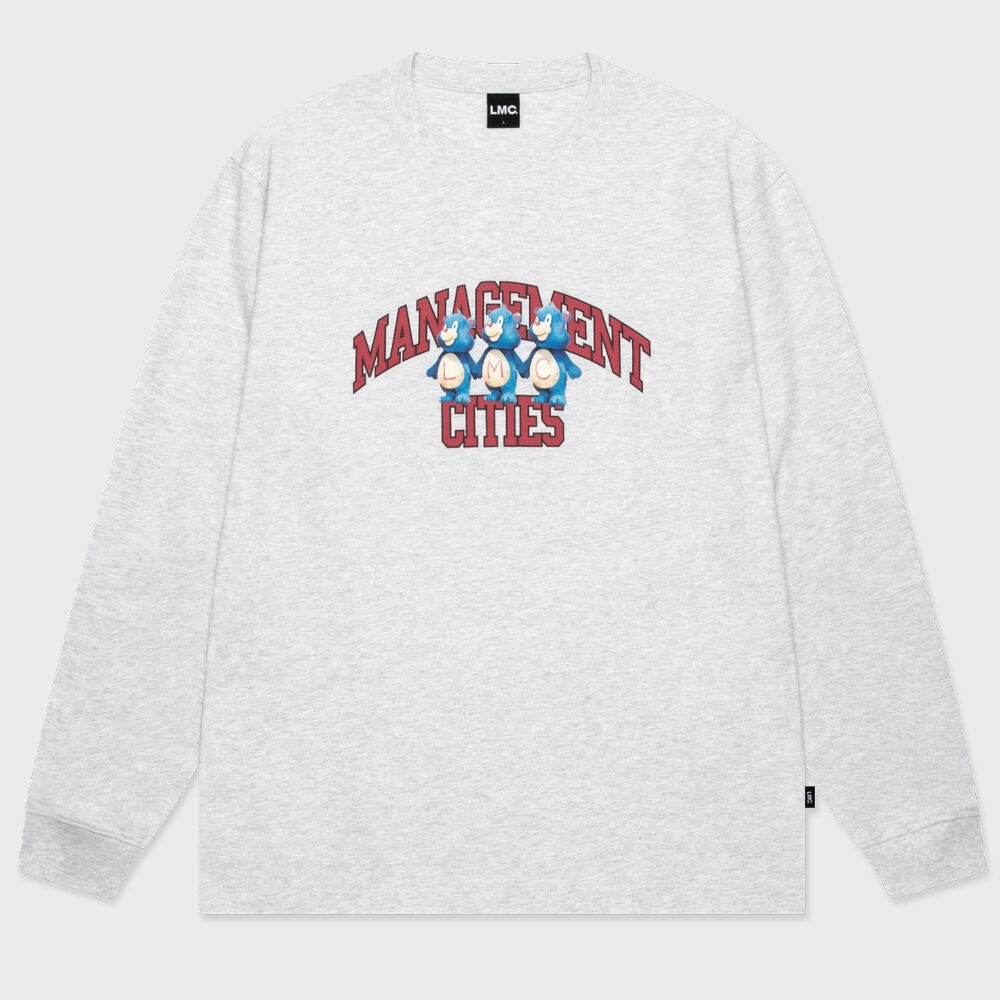 LMC アスレチックベアロングシルバー T シャツライトヘザーグレー