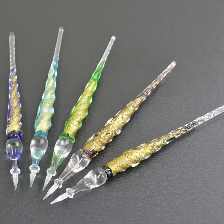 トマージ ガラスペン ゴールドリーフ