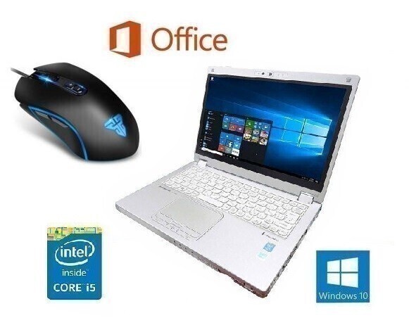 【サポート付き】 パナソニック CF-MX3 Windows10 PC 新品SSD:1TB メモリ:8GB Office2016 高速 & 【最新版】 ゲーミングマウス X9 usb有線