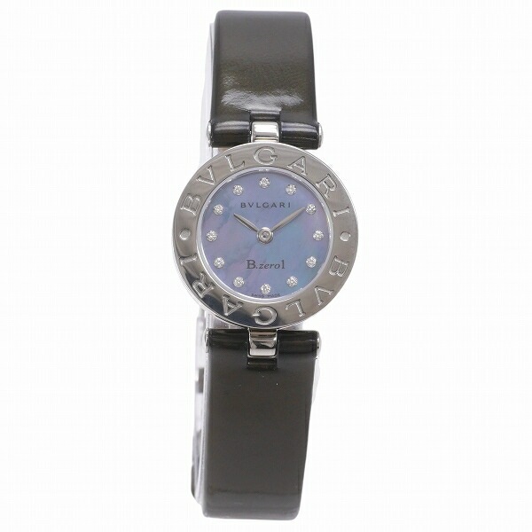 ブルガリ ビーゼロワン BZ22S クォーツ ブルーシェル文字盤 ダイヤ12P 腕時計【中古】