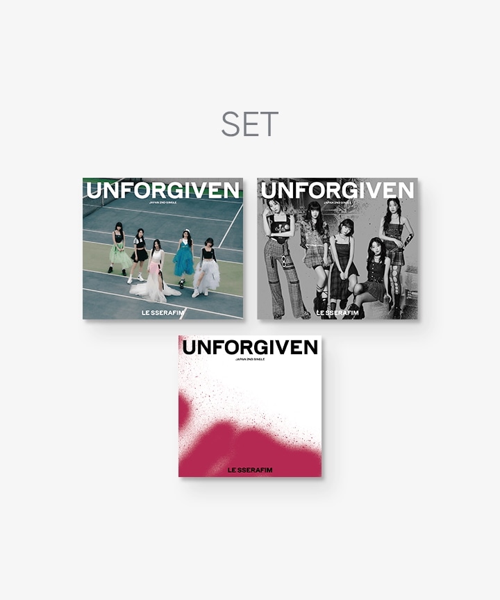 LE SSERAFIM JAPAN 2nd Single [UNFORGIVEN] 3 Set