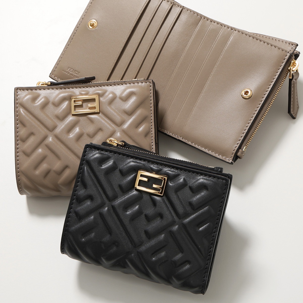 FENDI フェンディ 二つ折り財布 SMALL WALLET SL NAPPA MATISSE 8M0506 AAJD レディース レザー ミニ財布 FFロゴ
