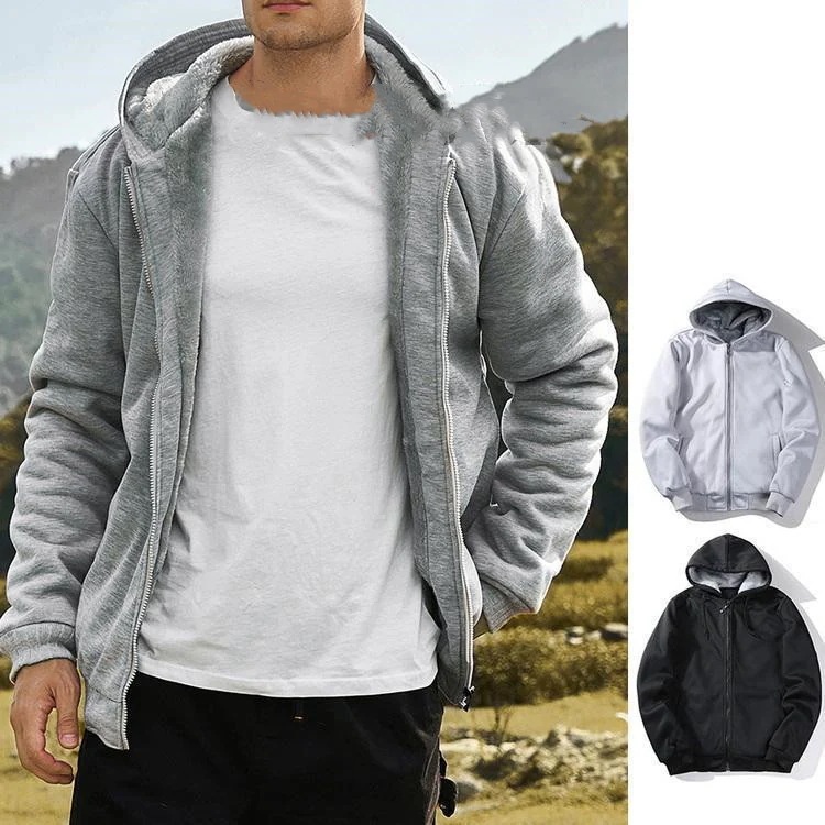 パーカーメンズ秋冬裏ボアジップパーカーアウター厚裏起毛長袖ビッグシルエット防寒秋服秋物 5,545円