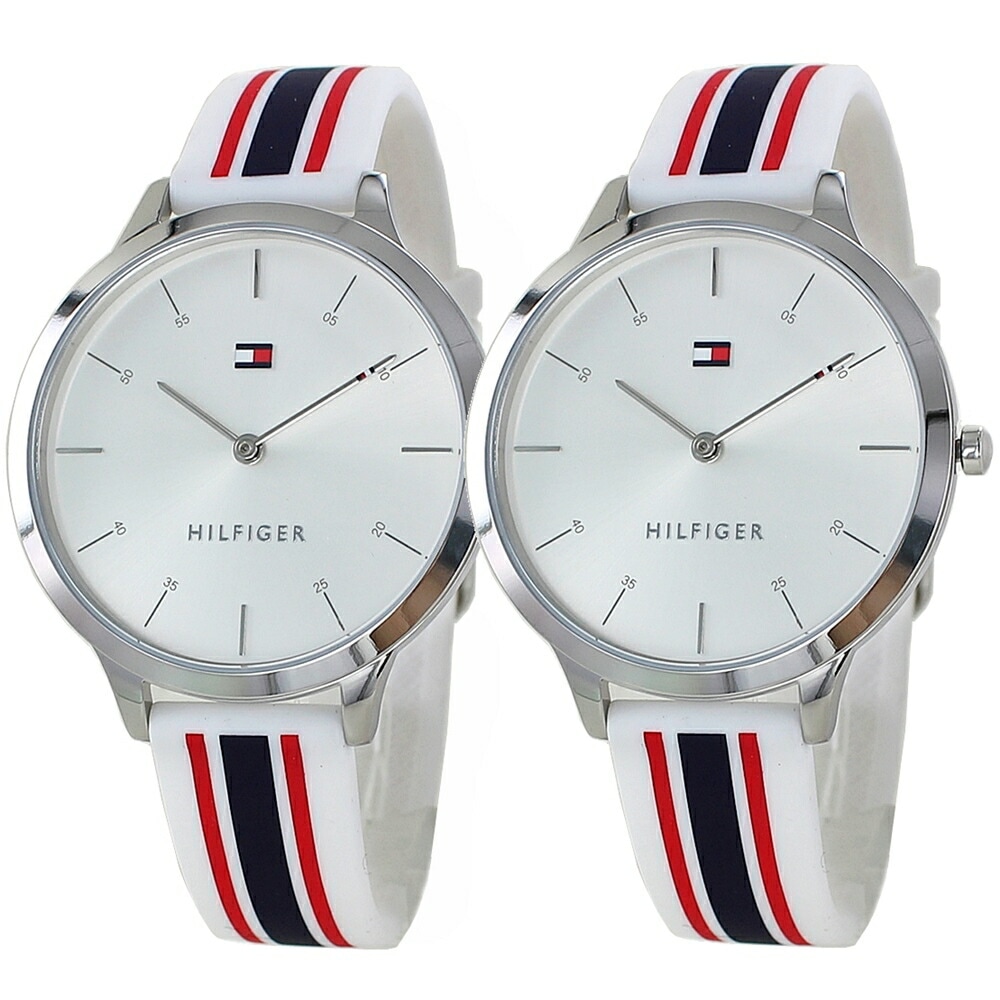 親子 ペアウォッチ トミーヒルフィガー 腕時計 手表 レディース 兄弟 姉妹 友達と一緒 家族ペア お揃い 細身ベルト シリコンベルト プレゼント 贈り物 誕生日 おしゃれ かわいい 時計 記念日