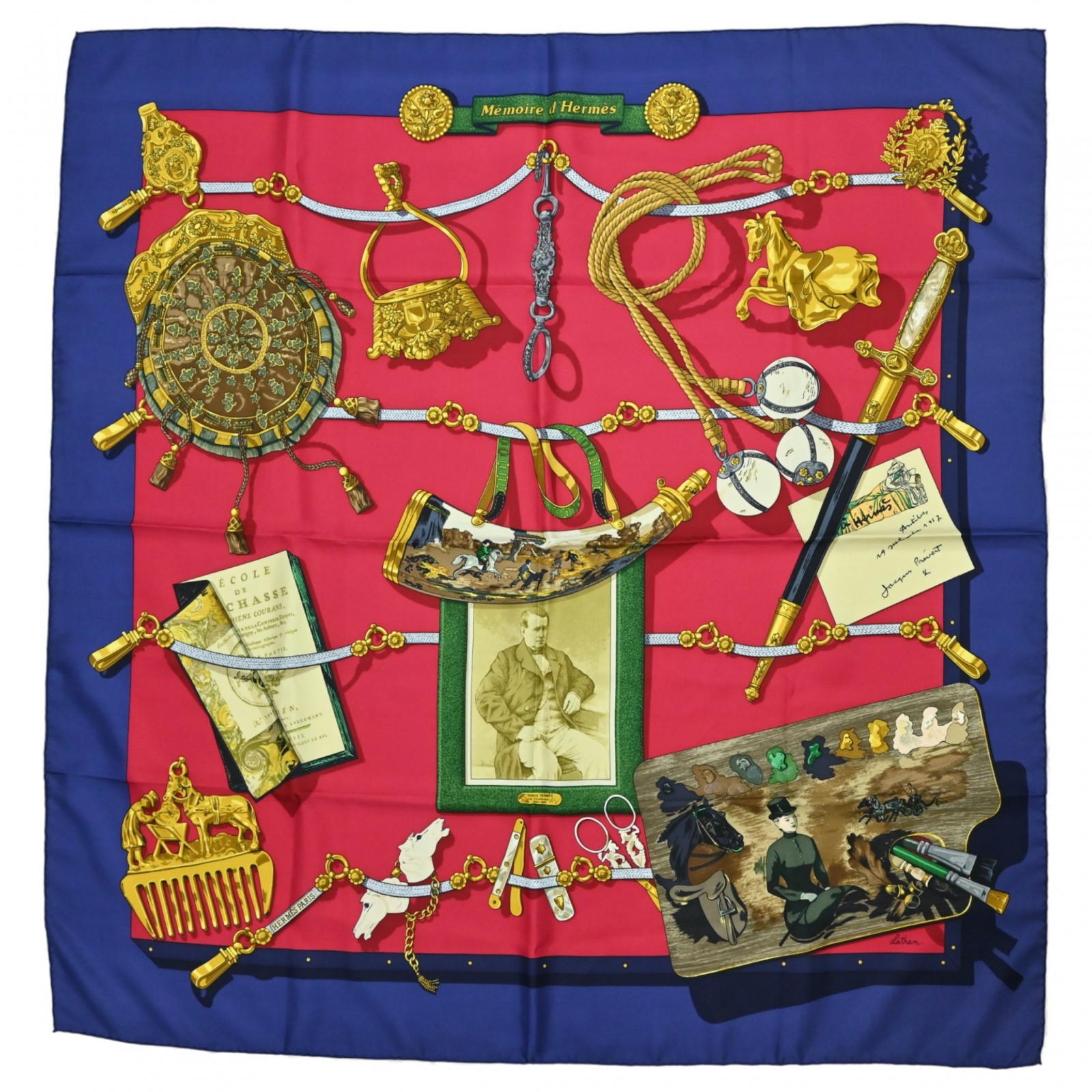 エルメス カレ90 スカーフ Memoire Hermes エルメスの思い出 Aランク he8813jh