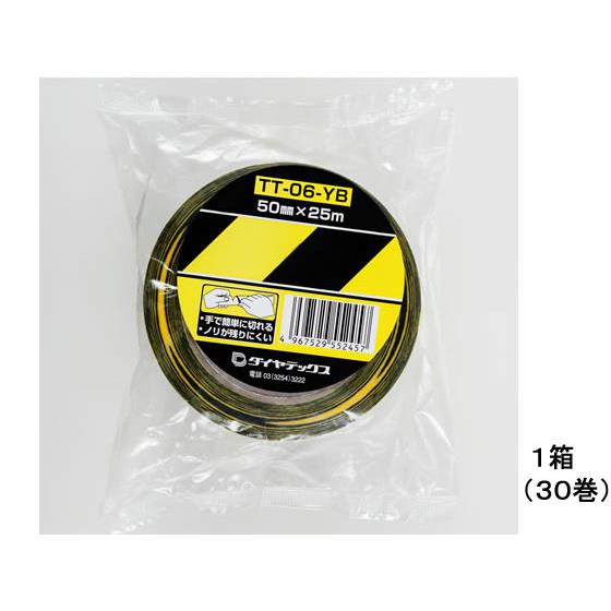 表示テープ ストライプ柄 50mm×25m 30巻 ダイヤテックス TT-06-YB