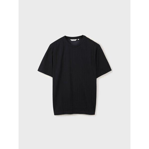 メンズオーバーフィット無地半袖TシャツBK_GJA