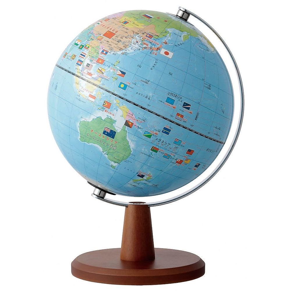 （まとめ買い）国旗/よみがな付き地球儀 20cm OYV221 [x3]