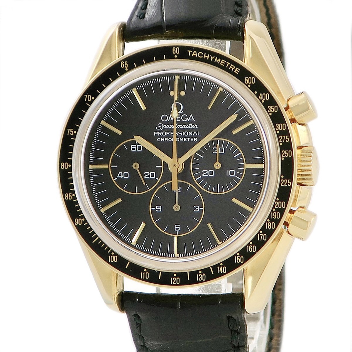 スピードマスター プロフェッショナル 3694.50 手巻き メンズ K18YG無垢 ブラック トリチウム 限定 3年保証
