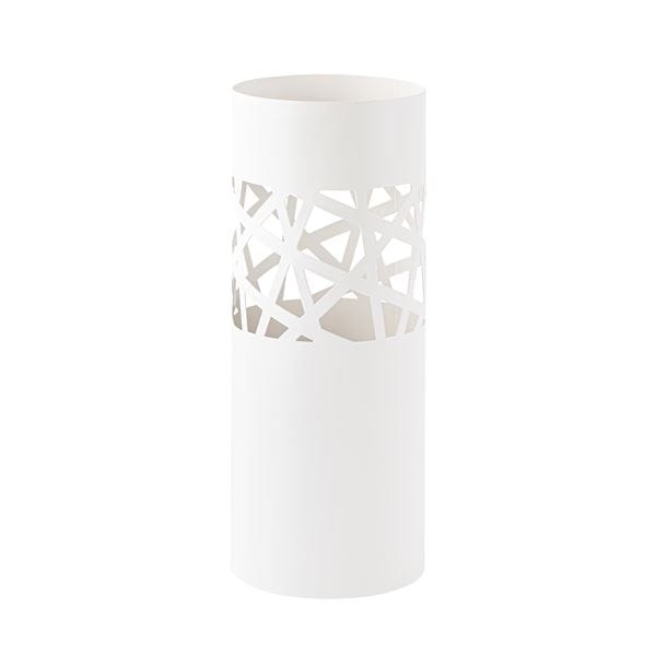 円形 傘立て/アンブレラスタンド [ホワイト] 直径19.5x高さ49cm スチール