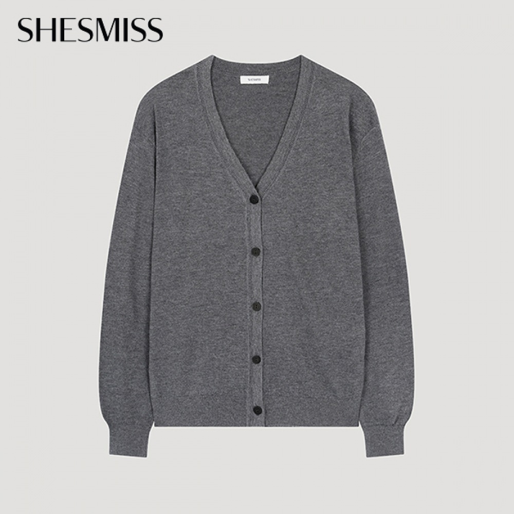 (シーズ・ミス) ベーシック V ネックカーディガン_SSKCDO32510_MG