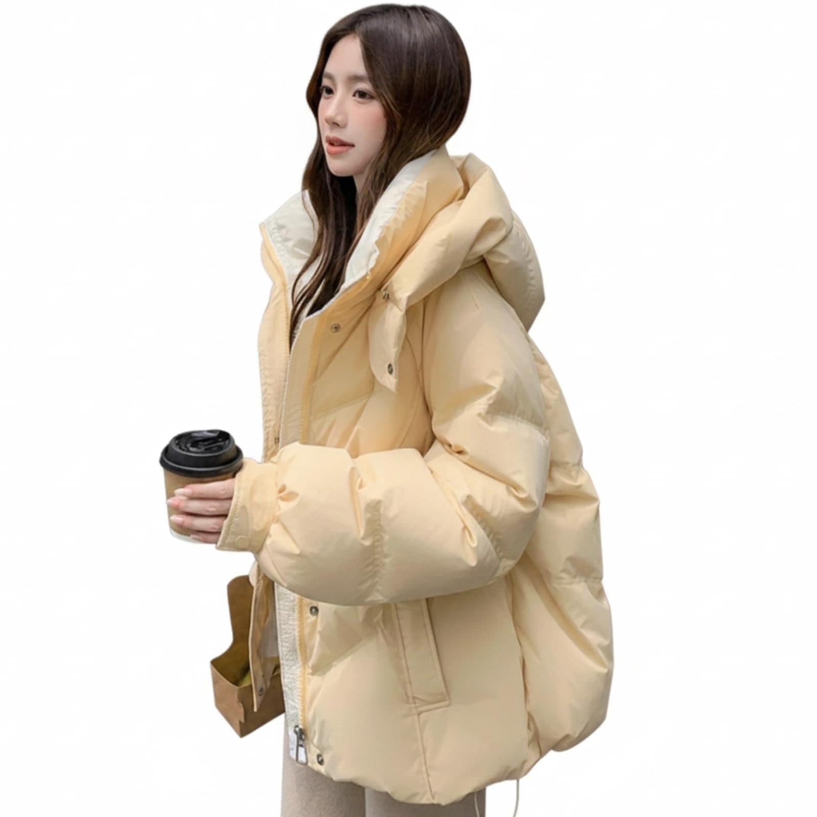 [ｉｎｏｔｅｎｋａ] ダウンジャケット レディース 中綿ジャケット ダウン ジャケット アウター 防寒着 ゆったり 秋冬 暖かい カジュアル 通勤 通学 S-2XL