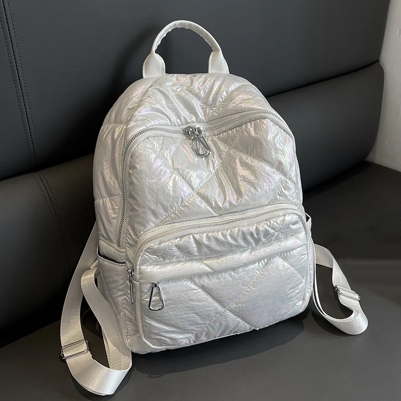 納期約21日30日:Unixinu-女性のための小さなキルティングバックパック女の子のための超軽量スクールバッグカジュアルトレンド毎日の旅行パッド入りファッション