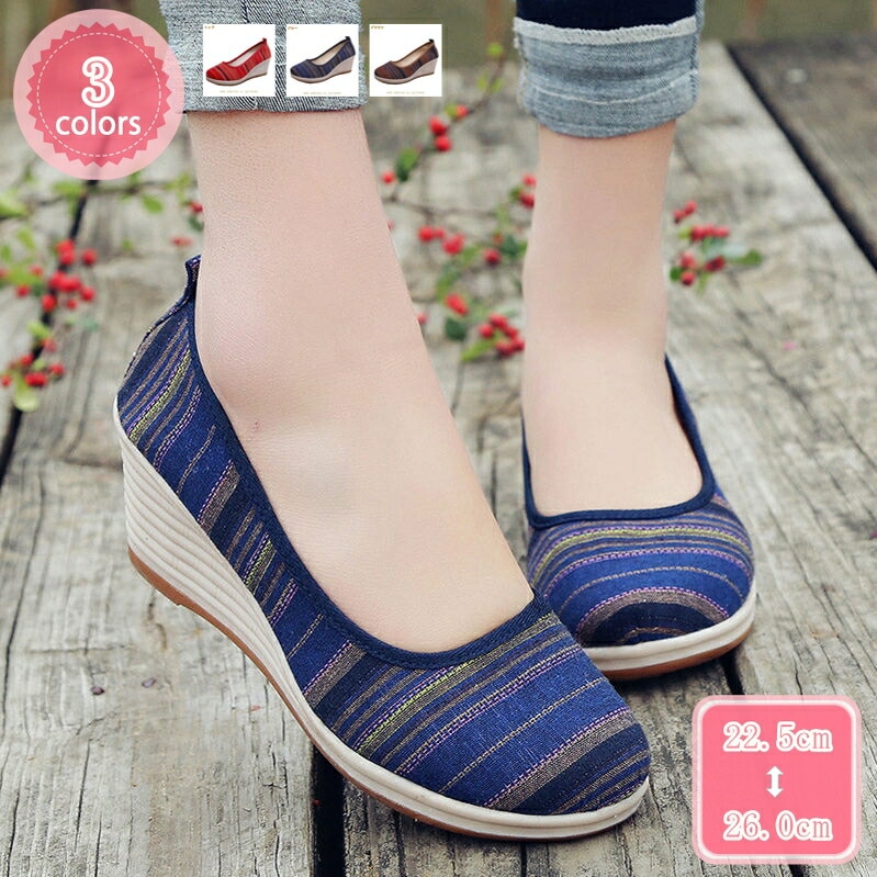 500円OFFクーポン ウェッジソール パンプス ストライプ パンプス 夏 サンダル ヒール ストーム サンダル ウェッジソール パンプス ウェッジ サンダル パンプス ヒール サンダル パンプス ヒ