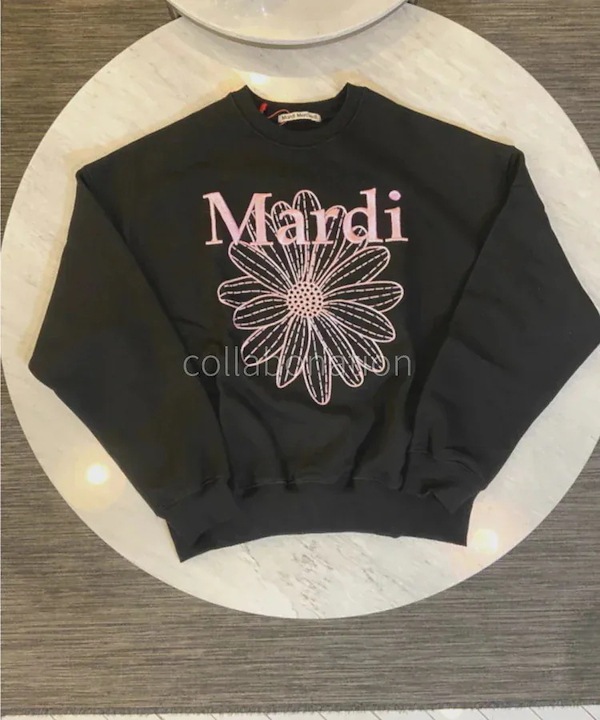 二日間限定出品】Mardi Mercredi 刺繍ロゴプリントスウェット