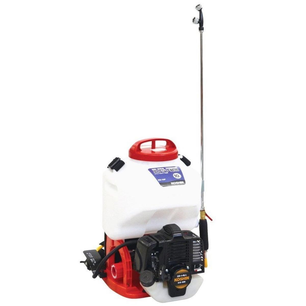 【在庫有・即納】【送料無料】噴霧器 背負い エンジン 消毒 除草 工進 防除 高圧型背負い式エンジン動噴 （タンク容量10L） ES-10P