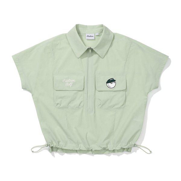 [マルボン公式] ハーフジップ ウーブン ベスト LIGHT MINT (WOMAN) 39,614円