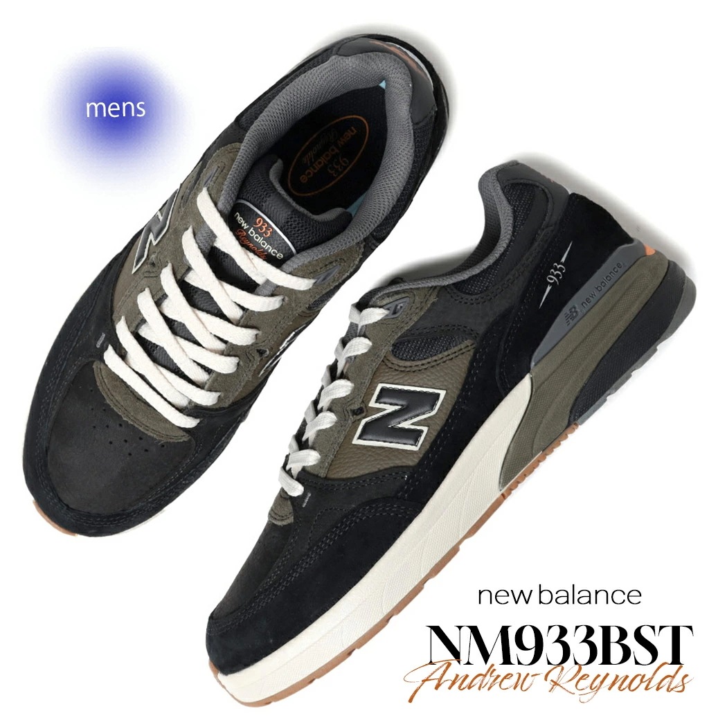 Andrew Reynolds × NEW BALANCE ニューバランス ヌメリック 993 スニーカー NUMERIC NM933BST BLACK OLIVE ( コラボ 993 992 黒 ブ