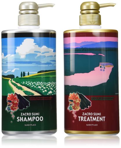 サニープレイス ザクロ精炭酸シャンプー・トリートメント 800ML ボトル セット