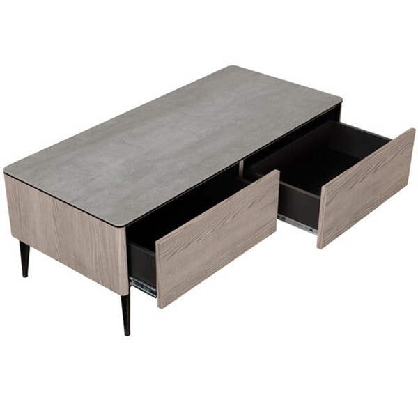 筑波産商 リビングテーブル セラミックトップ A/GA 天板アッシュグレイ/本体グローアッシュ メーカー直送