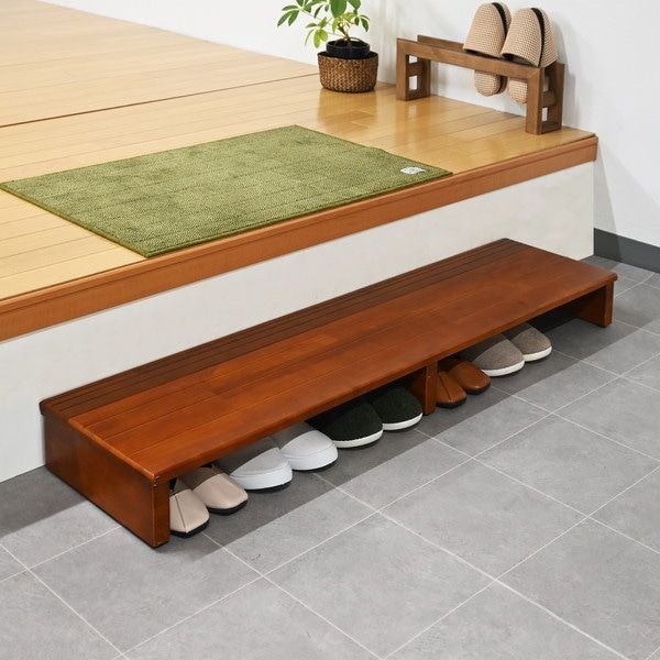 フクダクラフト SG-S1230 DBR 段差解消天然木ステップ玄関台 ダークブラウン メーカー直送