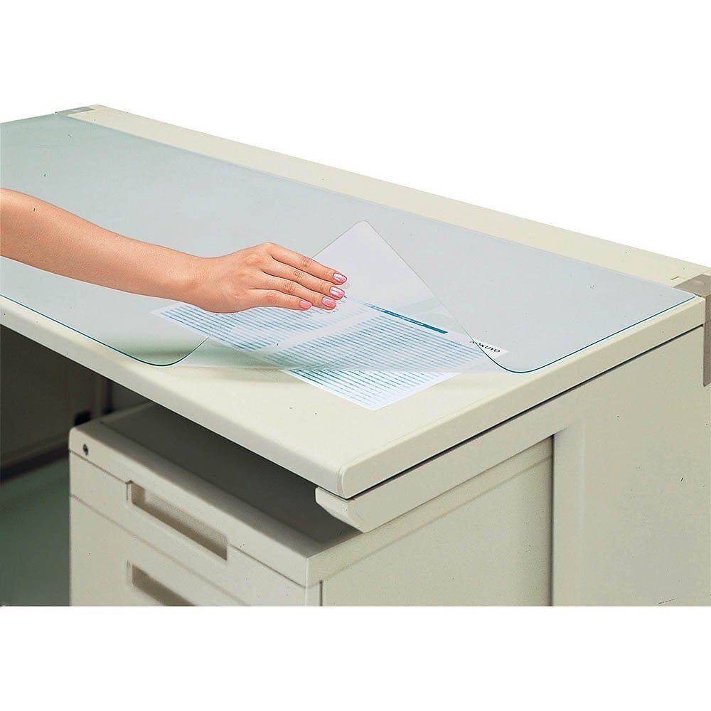 デスクマット 軟質（塩化ビニル） 非転写 透明 下敷きなし 1582x596 マ-MX567