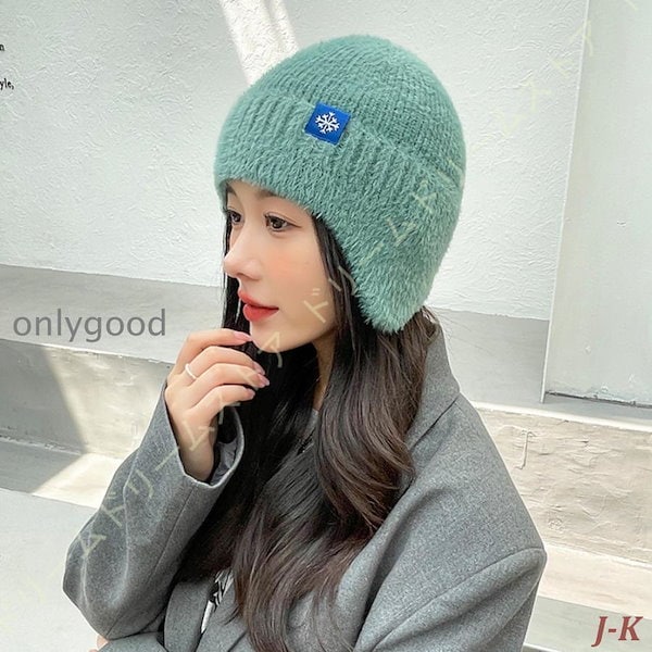 Qoo10] 2025年の新製品ニット帽 耳あて付き