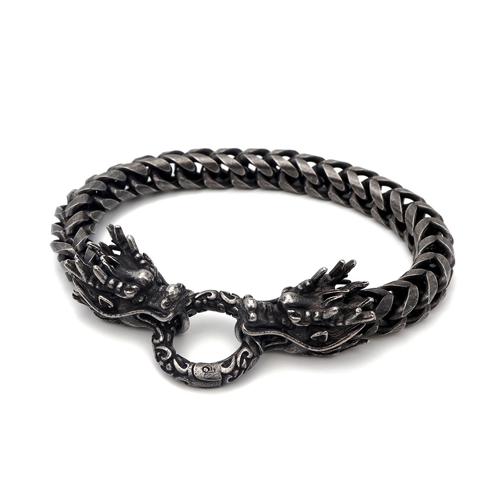 ステンレス ドラゴンブレスレット [b629]