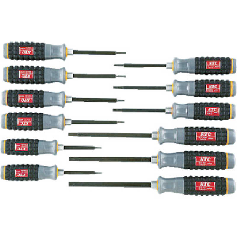 KTC　樹脂柄T型トルクスドライバセット[12本組]　TD1T12