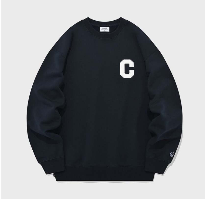 [23FW] 男女 共用 CロゴマンツーマンTシャツ - ネイビー