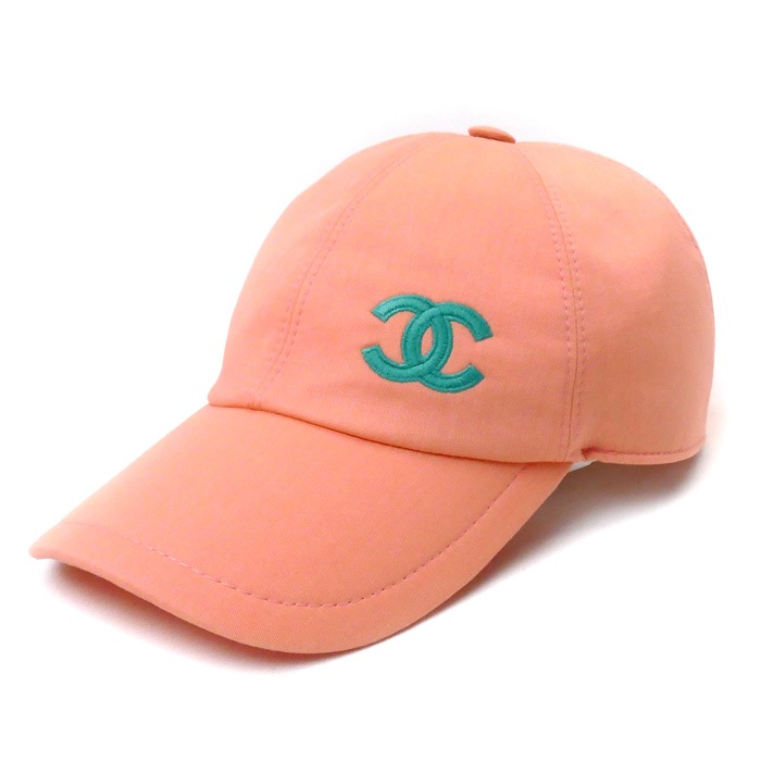 CHANEL シャネル ココマーク ロゴスナップ キャップ ピンク レディース 中古 美品