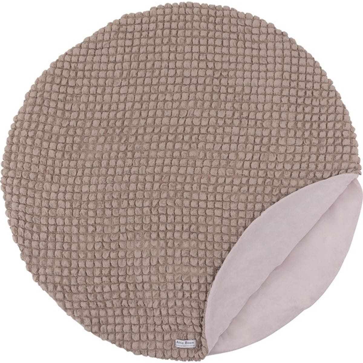 冷感ラウンドサンドクッション 接触冷感 ポップコーン生地 グレー アイボリー ピンク クッション かわいい おしゃれ 韓国インテリア 北欧風 北欧 もちもち 夏 ひんやり ニュアンスカラー くすみカラ