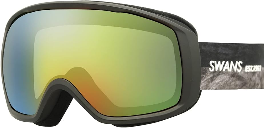 スノーゴーグル 200-MDHS スノーボード 眼鏡対応 ミラータイプ 大人用 GLR グロスレッド SMBK スモークブラック