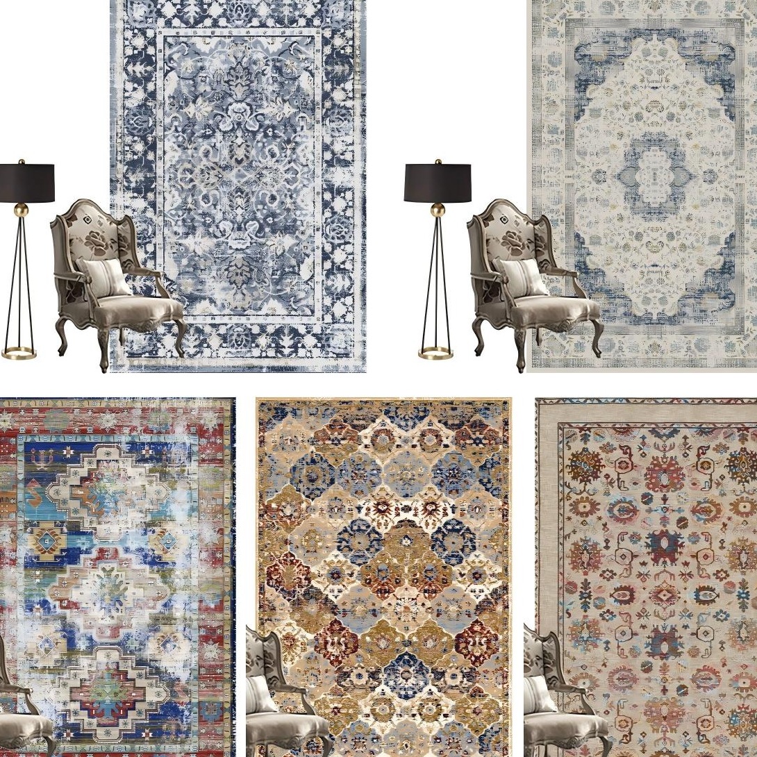 カーペット フラワー じゅうたん ペルシャ絨毯風 140*200 モダン ラグ 絨毯 ラグマット 花柄 敷物 おしゃれ フロアマット 北欧風