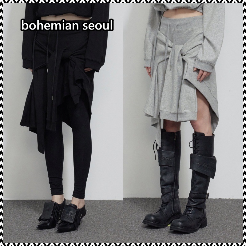 bohemian seoul UNBALANCED FLOW SWEAT SKIRT