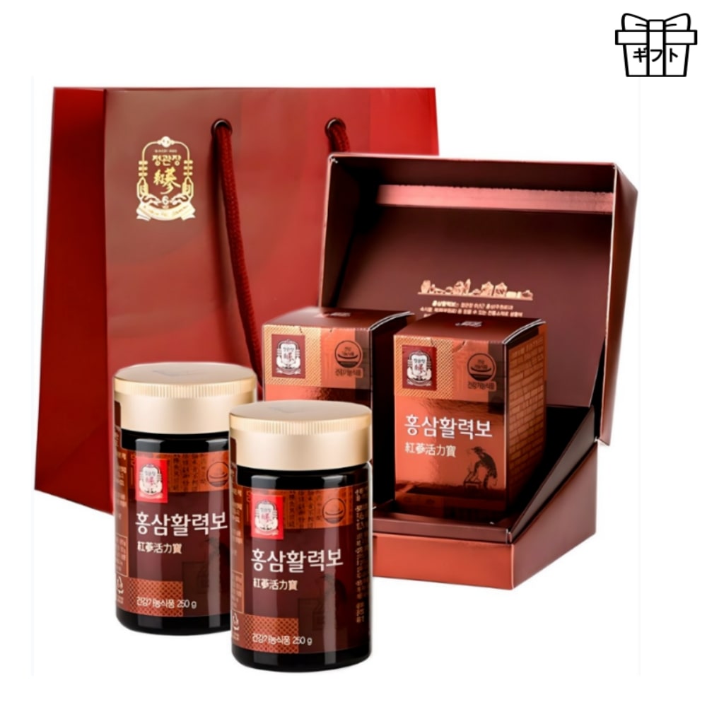 [韓国健康食品] 紅参活力宝セット(250g×2本) 疲労回復 / 免疫力アップ / 韓国人参公社 韓国健康食品