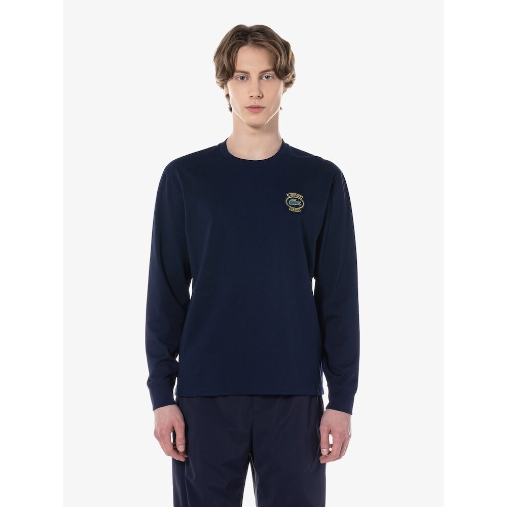 ラコステメンズバッジマッチロングスリーブ T シャツ TH0565-54G 166 Q2NTH0565-54G166